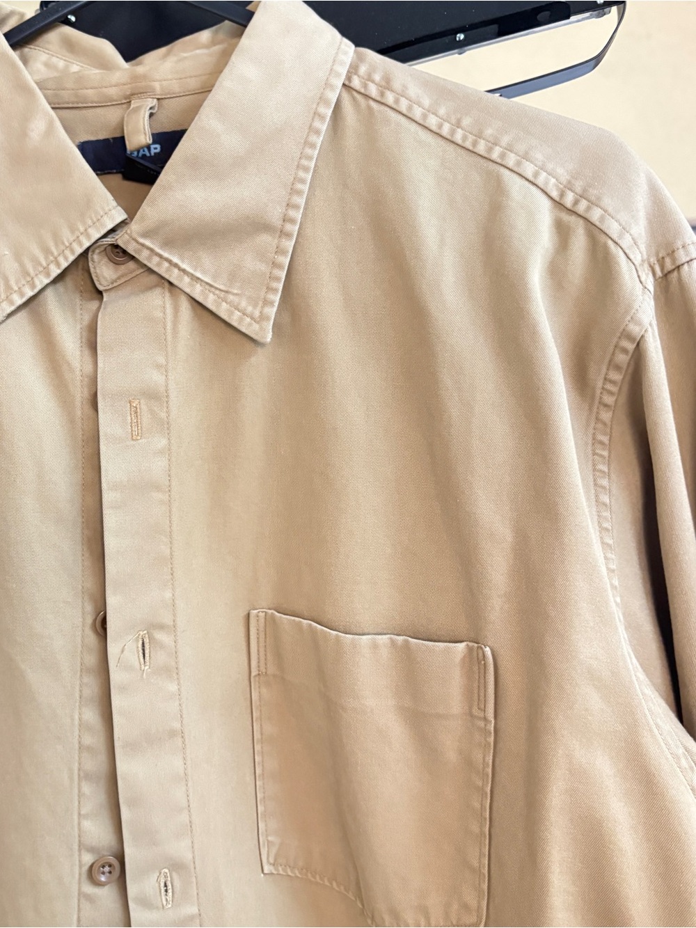 GAP Men's Beige Lightweight Shirt Jacket